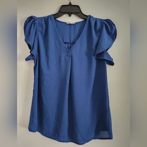 Blue dress blouse